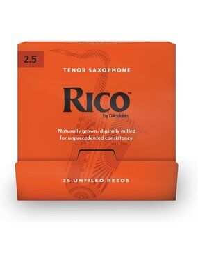 Organic Tenor Saxophone Reeds Strength 2.5 - 25-Pack for Musicians & Students